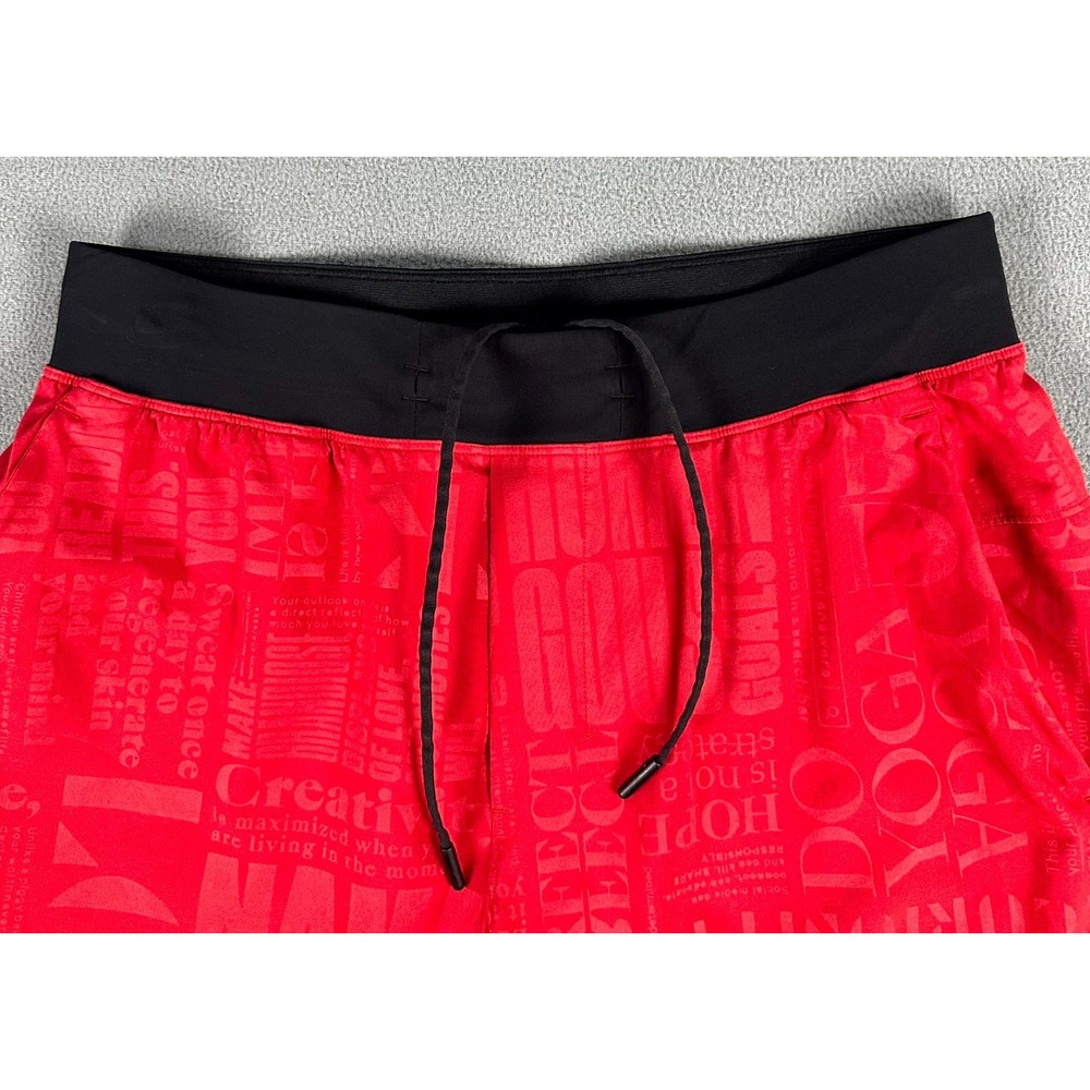 Lululemon Shorts Mens Medium Red THE Short 20th Anniversary Linerless AOP - Picture 3 of 10